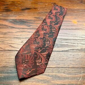 Vintage 90s Giorgio Armani 100% Silk Neck Tie Abstract Floral HAND MADE